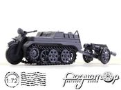 Полугусеничный мотоцикл Sd.Kfz.2 Kettenkrad + пушка Pak36 88мм (1942) CP0012