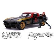 Chevrolet Corvette с фигуркой Black Widow (Черная Вдова) (1966) 31749