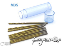 Мини-сверло HSS M35 титановое покрытие d-1,6мм (10шт) 42675