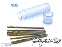 Мини-сверло HSS M35 титановое покрытие d-1,3мм (10шт) 42672