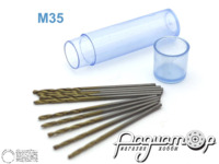 Мини-сверло HSS M35 титановое покрытие d-1,2мм (10шт) 42671
