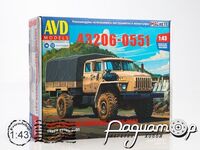 Збірна модель УРАЛ-43206-0551 бортовий 1403AVD