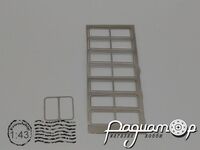 Набір рамок на кватирці ПАЗ-3205 (нікельовані) 515211 [SV]