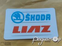 Магнит сувенирный Skoda Liaz (виниловый, плоский, 84х52мм) AP002 [ED]
