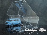 Бокс прозрачный (1:43) на силиконовых ножках (140х70х60мм) 230928 [ZS]