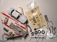 Сборная модель Mercedes Benz 500 SLC (Mini Racing) ралли Париж-Дакар (1984) 122054 [AM]