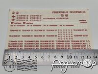 Набір декалей Пожежні (телефон) 220296 [SV]