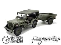 Jeep Willys Necaf 1/4 Ton (NL-Clodes top) with trailer (1955) NECAF-02