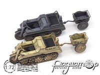 Набор моделей Sd.Kfz. 2 Kettenkrad with trailer (2шт) LE2016