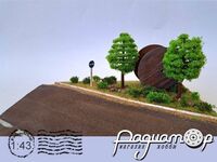 Віньєтка Дорога зі знаком та котушкою (20х15х9см) 257459 [BR]