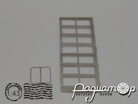 Набор рамок на форточки ПАЗ-3205 (никелированные) 515211