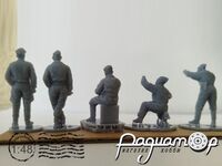 Набір німецьких пілотів та техніків (не пофарбовано) (5 фігурок) 586085 [IO]