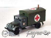 Ford V3000 Ersatz немецкий санитарный автомобиль, 2/JG3, район Праги (1945) 586099 [IO]