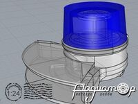 ГУ PAL AZD 501 Tesla, открытая (синяя) (1шт) 24ST-38-B [SS]