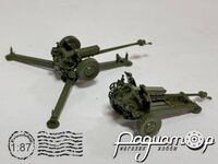 Набор моделей 122-мм гаубица Д-30 в боевом и в походном положении (2шт) (1960) 586119 [IO]