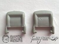 Откидные спинки сидух Fiat Siata 1500, серые, раннего образца (пара) 244031 [S2]