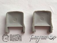Откидные спинки сидух Fiat Siata 1500, серые, раннего образца (пара) 244031 [S2]