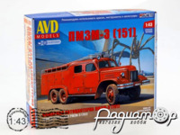 Збірна модель Пожежна автоцистерна ПМЗМ-3 (ЗіС-151) 1671AVD [SV]