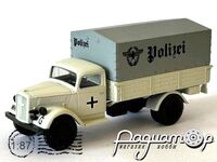 Opel Blitz, немецкий грузовой автомобиль из состава подразделения Полиции, в зимней окраске, Группа Гудериана, зима (1941) 586221 [IO]