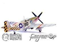 North American P-51B Mustang USAAF 325th FG, 319th FS Checkertail Clan, #43-24857 Sweet Clara II, Constantin Cantacuzino, Romania, Operation Reunion, August (1944) 14606LE