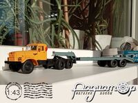 КрАЗ-258Б1 с полуприцепом-тяжеловозом ЧМЗАП-5523 (1975) 101470 [OV]*