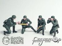 Немецкий артиллерийский расчёт (4 фигурки) 257508 [BR]