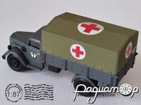 Opel Blitz німецький санітарний автомобіль зі складу JG27 (1939) 586301 [IO]