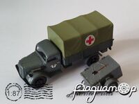 Opel Blitz німецький санітарний автомобіль зі складу JG27 із напівпричепом (1939) 586302 [IO]