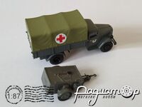 Opel Blitz німецький санітарний автомобіль зі складу JG27 із напівпричепом (1939) 586302 [IO]