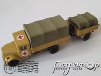 Mercedes-Benz 3000 Ersatz німецький санітарний автомобіль із напівпричепом (1944) 586307 [IO]