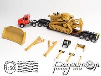 Kenworth T880 Day Cab Tandem и Trail King TK120 Lowboy с бульдозером Caterpillar D11R (2014) 85787