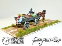 Диорама Повозка с дедом, скарбом и детками (23.7х8.5х6см) 257514 [BR]