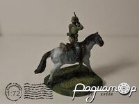 Німецький вершник з коричневим конем (1 фігрука) 440092 [ZI]