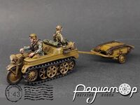 Напівгусеничний мотоцикл Sd.Kfz.2 Kettenkrad із самохідною міною Голіаф (з фігурками) (1942) 837267 [AU]