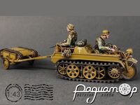 Напівгусеничний мотоцикл Sd.Kfz.2 Kettenkrad із самохідною міною Голіаф (з фігурками) (1942) 837267 [AU]