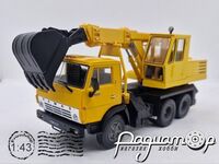 Kultowe ciezarowki PRL-u №57, КамАЗ-5511 Екскаватор ЕО-3532 (1977) PRLLG057-1122 [LS]