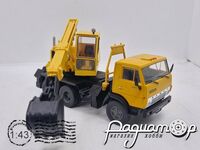 Kultowe ciezarowki PRL-u №57, КамАЗ-5511 Екскаватор ЕО-3532 (1977) PRLLG057-1122 [LS]