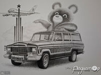 Картина Jeep Grand Wagoner (30x50см) 198252 [ZV]