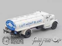 Berliet GDR 7 Tanker Truck Trasporto Latte Lait Mont Blanc (1948) BER99