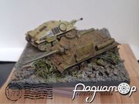Диорама «Подбитая советская САУ СУ-85 и немецкая САУ Hetzer» 440122 [ZI]