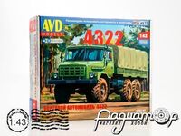 Сборная модель УРАЛ-4322 бортовой с тентом 1399AVD [MA]