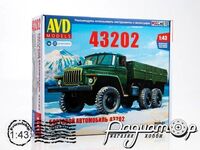 Сборная модель УРАЛ-43202 1400AVD [MA]