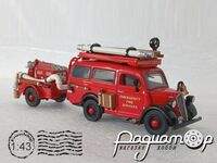 Ford E83W Fire Van & Trailer (1950) YFE18/6288 [US]