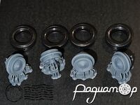 Диски ЗАЗ 965/966/968 с колпаками (тип-2) + резина МИ-16 (4шт) 43-519 [SS]
