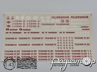 Набір декалей Пожежні (телефон) 220296