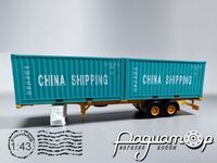 Напівпричіп із двома 20-ти футовими контейнерами CHINA (двохосний) 223980 [MA]