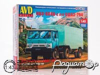 Збірна модель КАЗ-608 із напівпричепом ОДАЗ-794 7078AVD [MA]