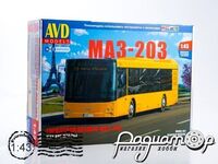 Сборная модель Городской автобус МАЗ-203 4055AVD [MA]