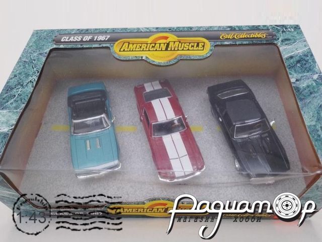 Набор Class of 1967: Chevrolet Camaro SS396 / Pontiac Firebird / Shelby GT-350 (3шт) 2986 [US]