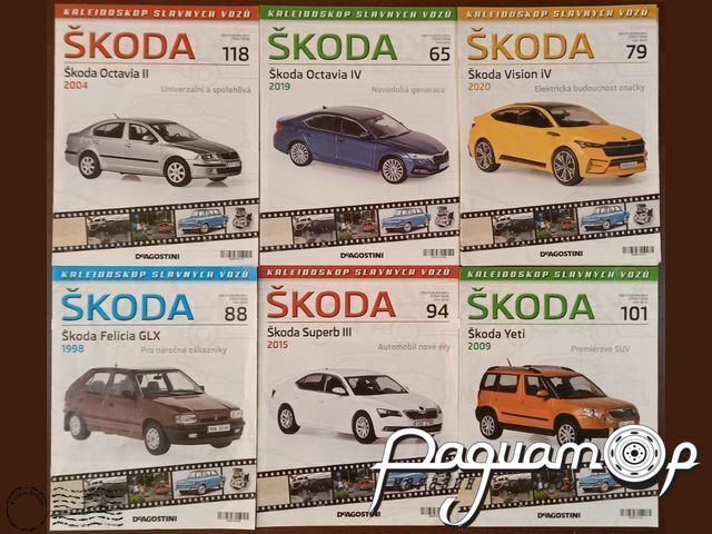 Набор журналов Калейдоскоп знаменитых автомобилей SKODA (6шт) 223985 [MA]